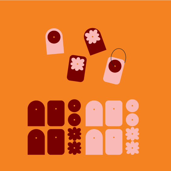 Crafty Cuts Laser Bento Set: Mod Tile Stacker - 4 pair Mixed Set