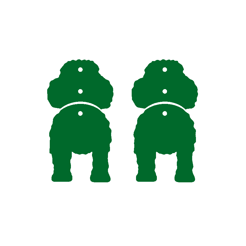 Crafty Cuts Laser Best in Show - Heads n Tails  - 2 pair Set