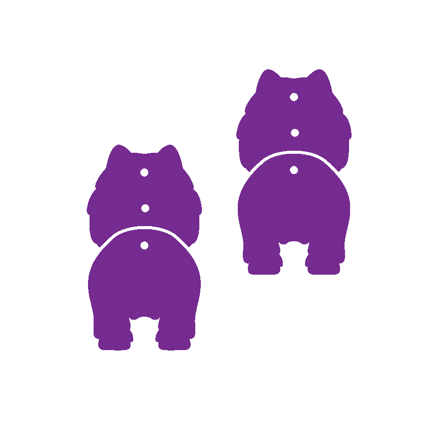 Crafty Cuts Laser Best in Show - Heads n Tails  - 2 pair Set