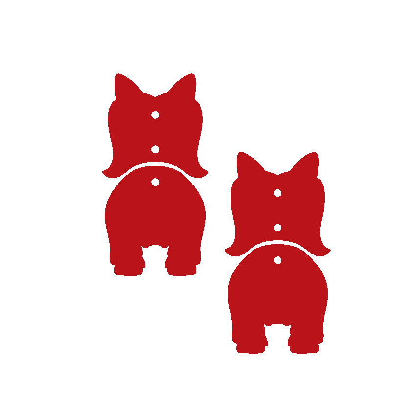 Crafty Cuts Laser Best in Show - Heads n Tails  - 2 pair Set