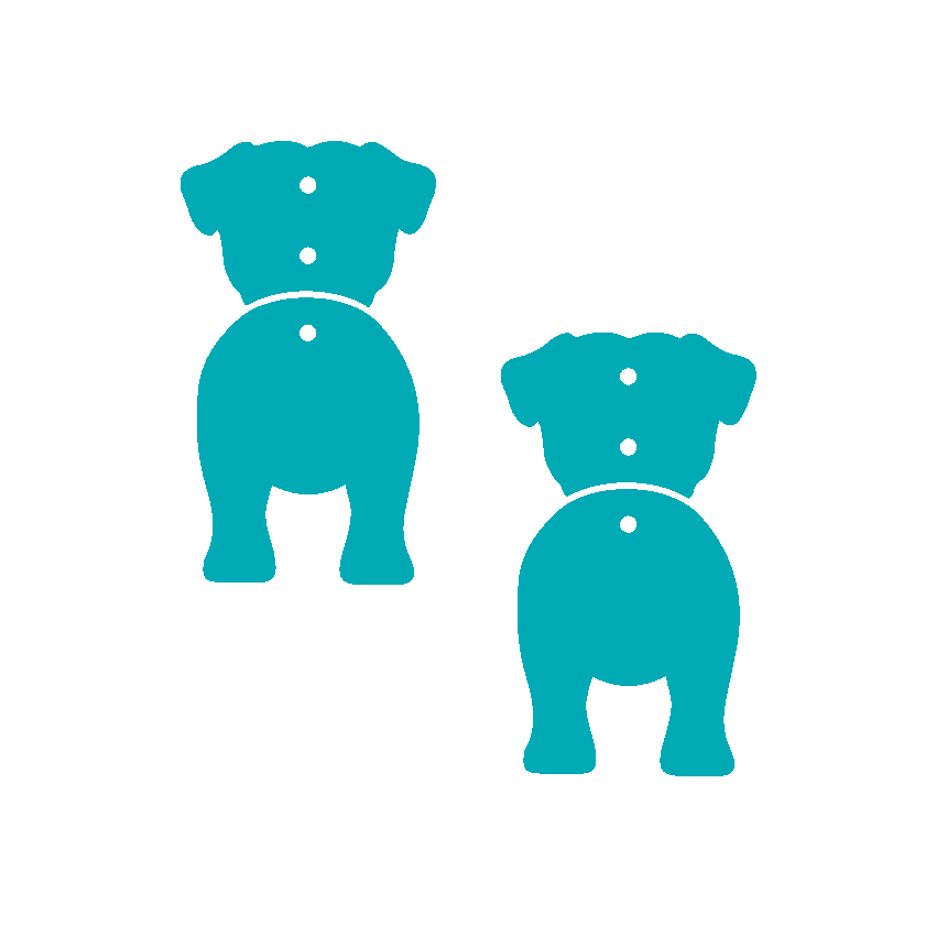 Crafty Cuts Laser Best in Show - Heads n Tails  - 2 pair Set