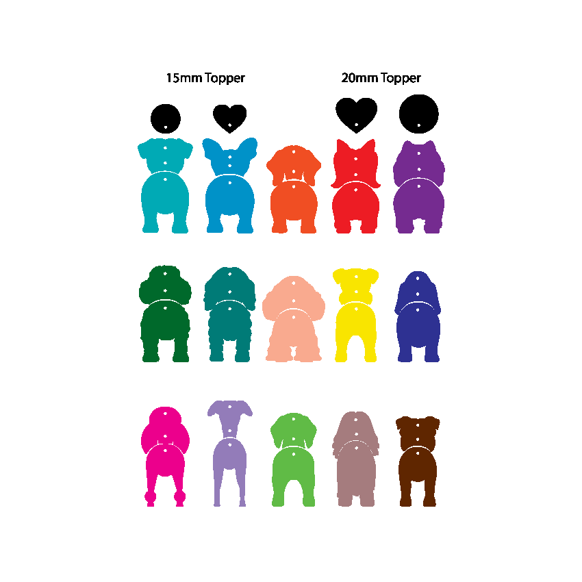 Crafty Cuts Laser Best in Show - Heads n Tails  - 2 pair Set