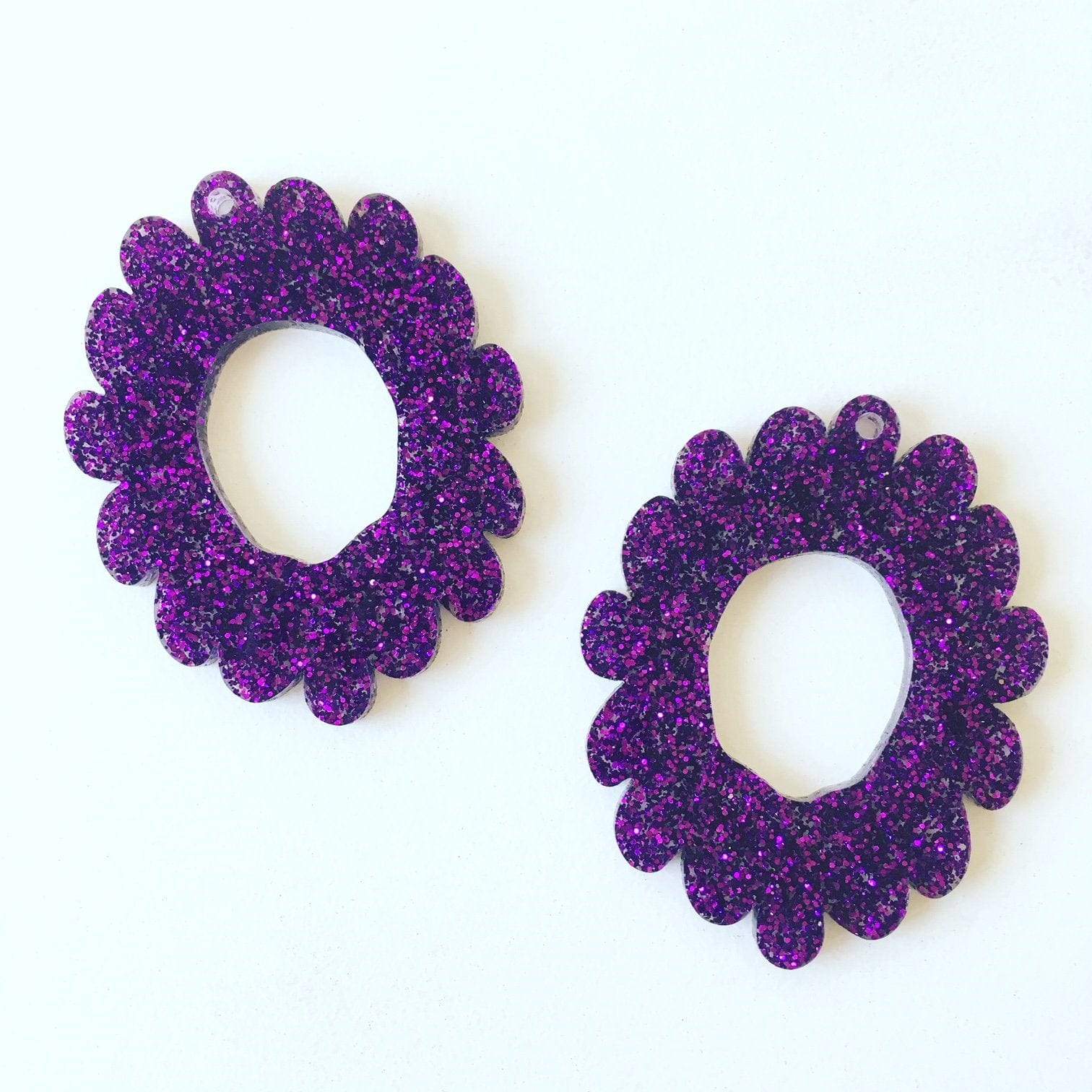 Crafty Cuts Laser © Big Fluff Charms - 2 Pair Set