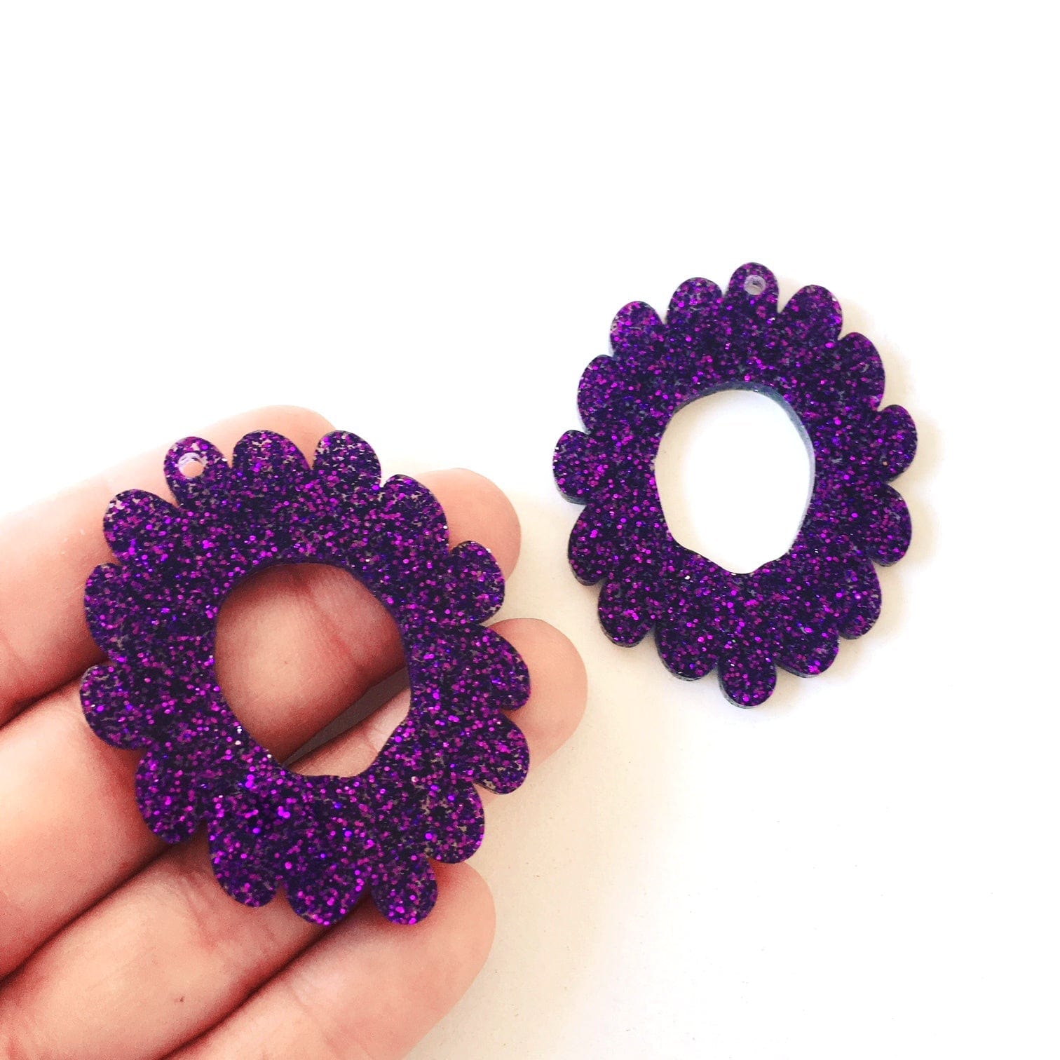 Crafty Cuts Laser © Big Fluff Charms - 2 Pair Set