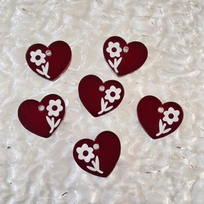 Crafty Cuts Laser  Blossom Heart Fancy Charms