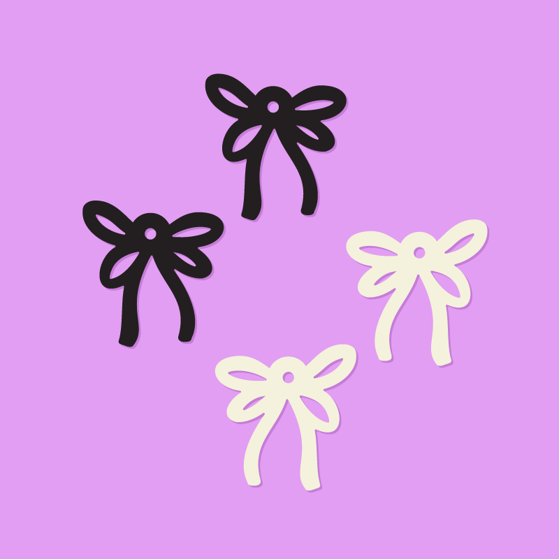 Crafty Cuts Laser © Bow So Cute Duo - 4 pair mixed set - 2 sizes