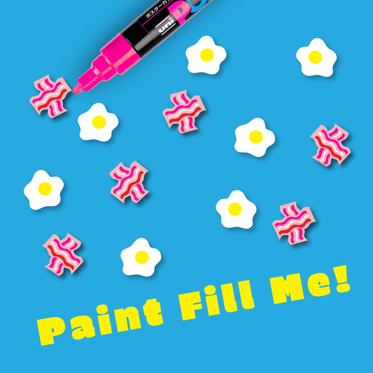 Crafty Cuts Laser © Breakfast Cuties - Egg and Bacon  10 pair Set