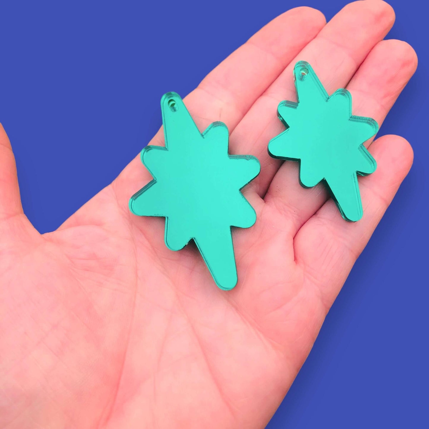 Crafty Cuts Laser © Bright Star Twinkle Etched  - 2 Pair Set