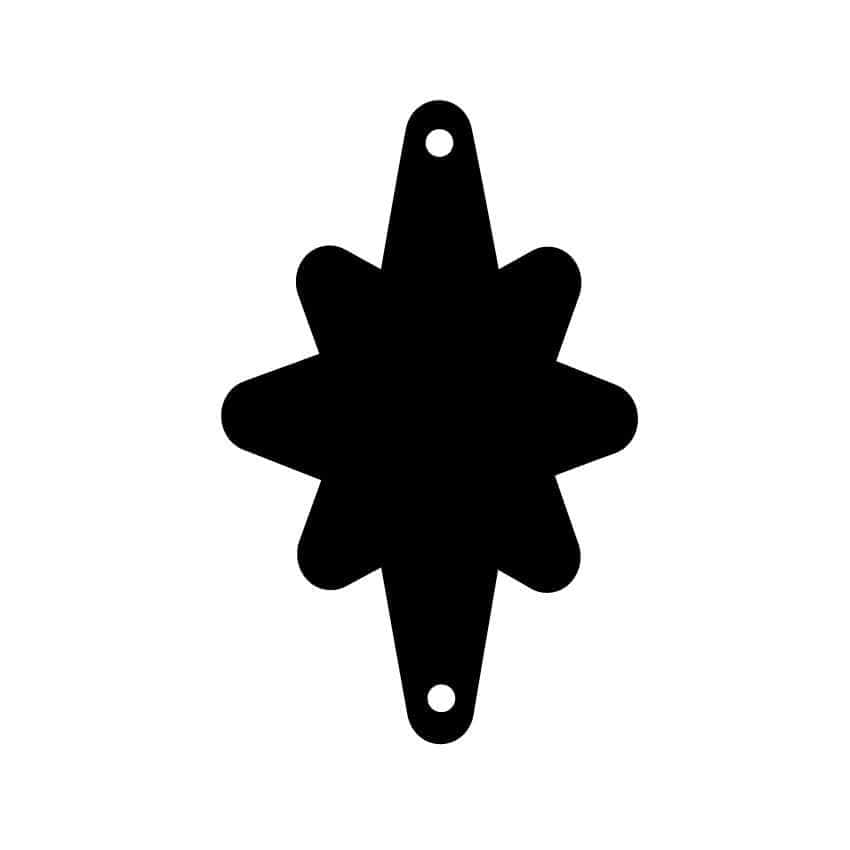 Crafty Cuts Laser © Bright Stars - 2 Pair Set -2 sizes