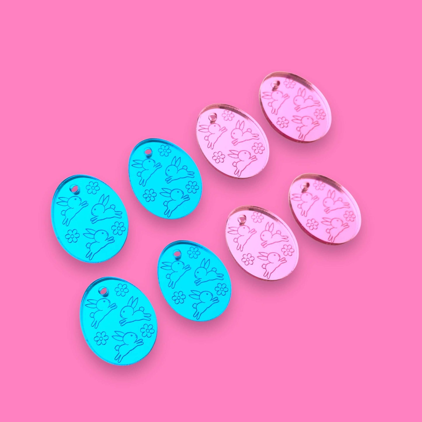 Crafty Cuts Laser Bunny Fields Charms - 4 pair Set