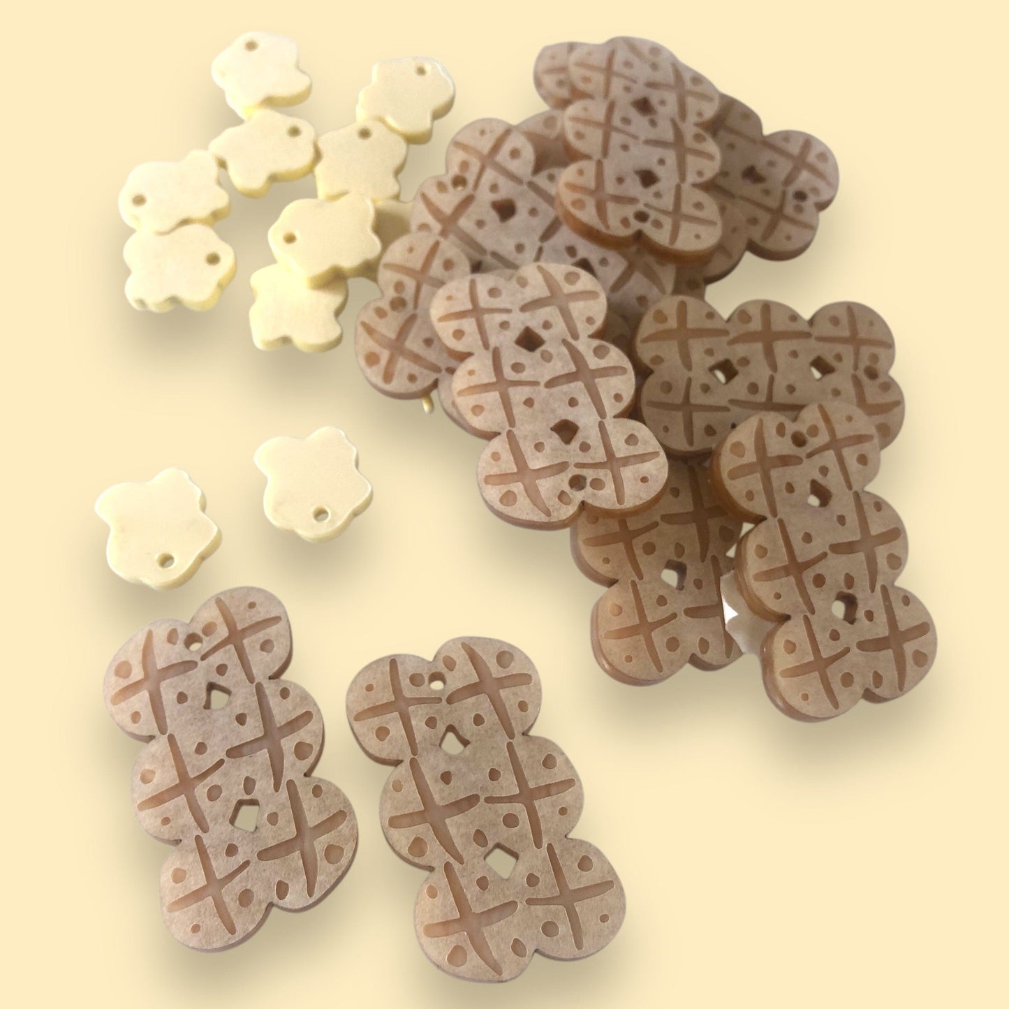 Crafty Cuts Laser Buttery Buns Charm - 3 Pair Set