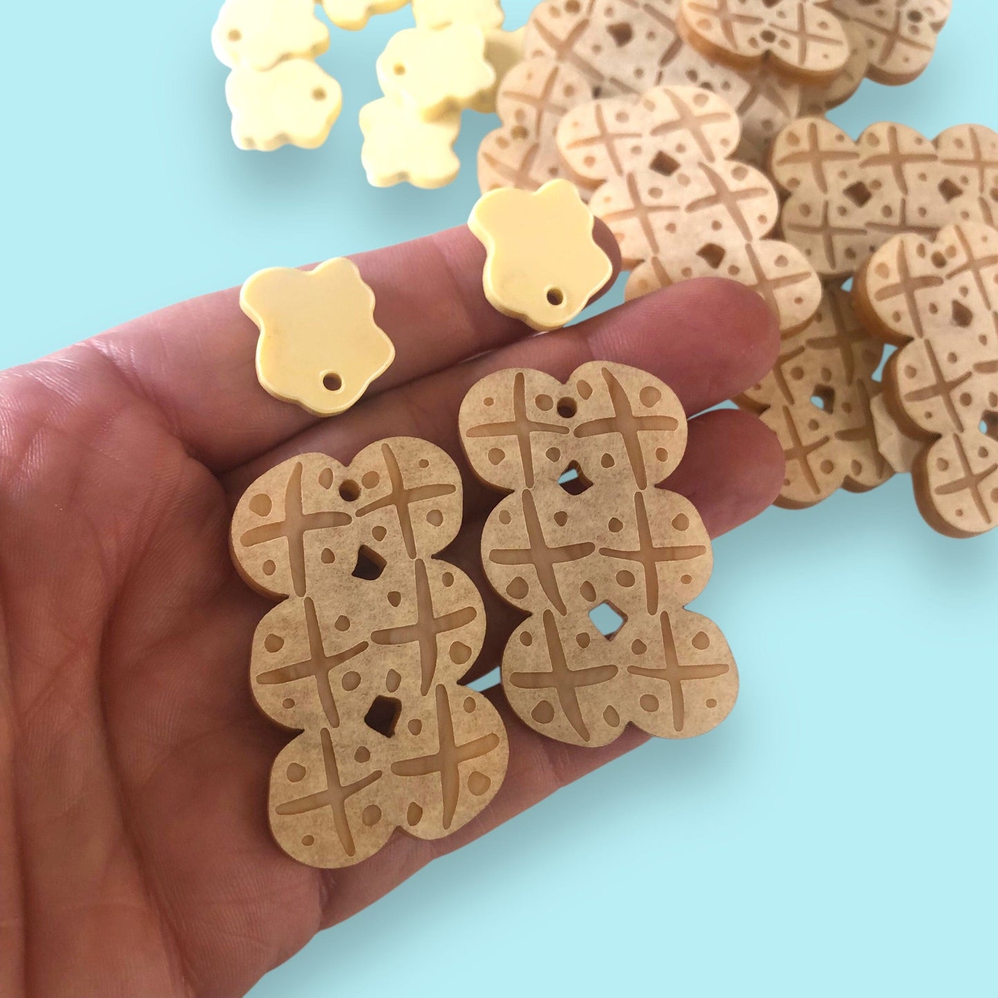 Crafty Cuts Laser Buttery Buns Charm - 3 Pair Set