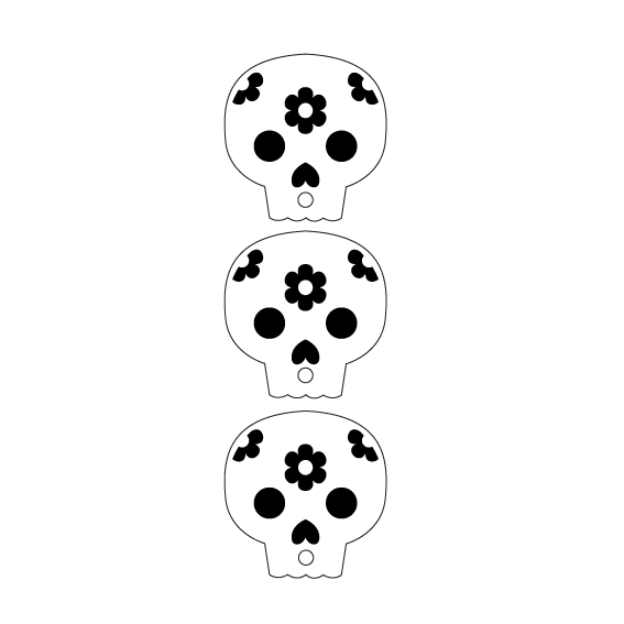 Crafty Cuts Laser Calavera Cuties Totem - 3 Pair Set