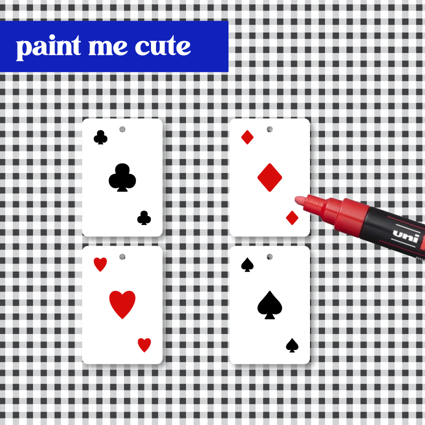 Crafty Cuts Laser Card Shark Charms - Paint Fill - 2 Sizes