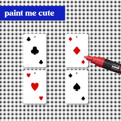 Crafty Cuts Laser Card Shark Charms - Paint Fill - 2 Sizes