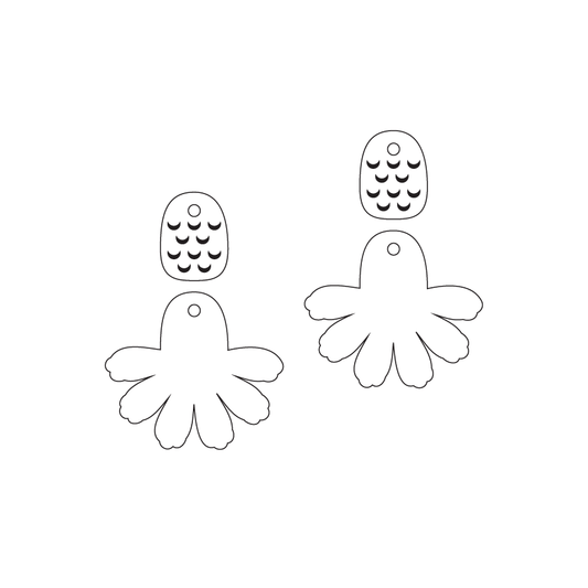 Crafty Cuts Laser  Charming Bloom Flower Stackers - 4 pair set