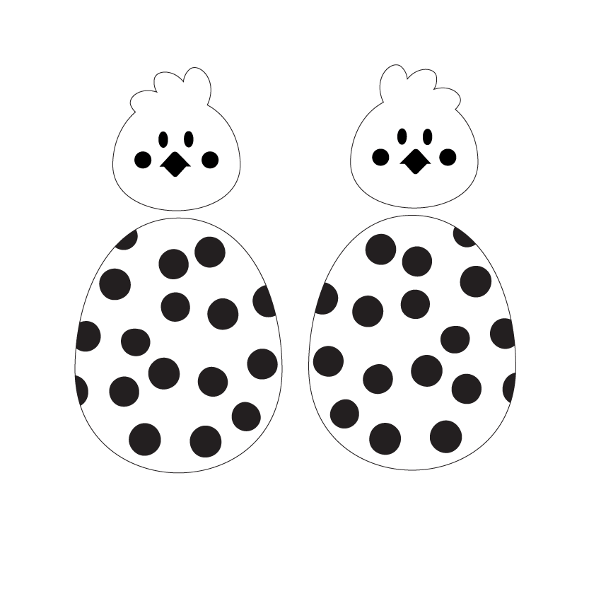 Crafty Cuts Laser Chicken and Egg Combo Duo - 2 Pair Set