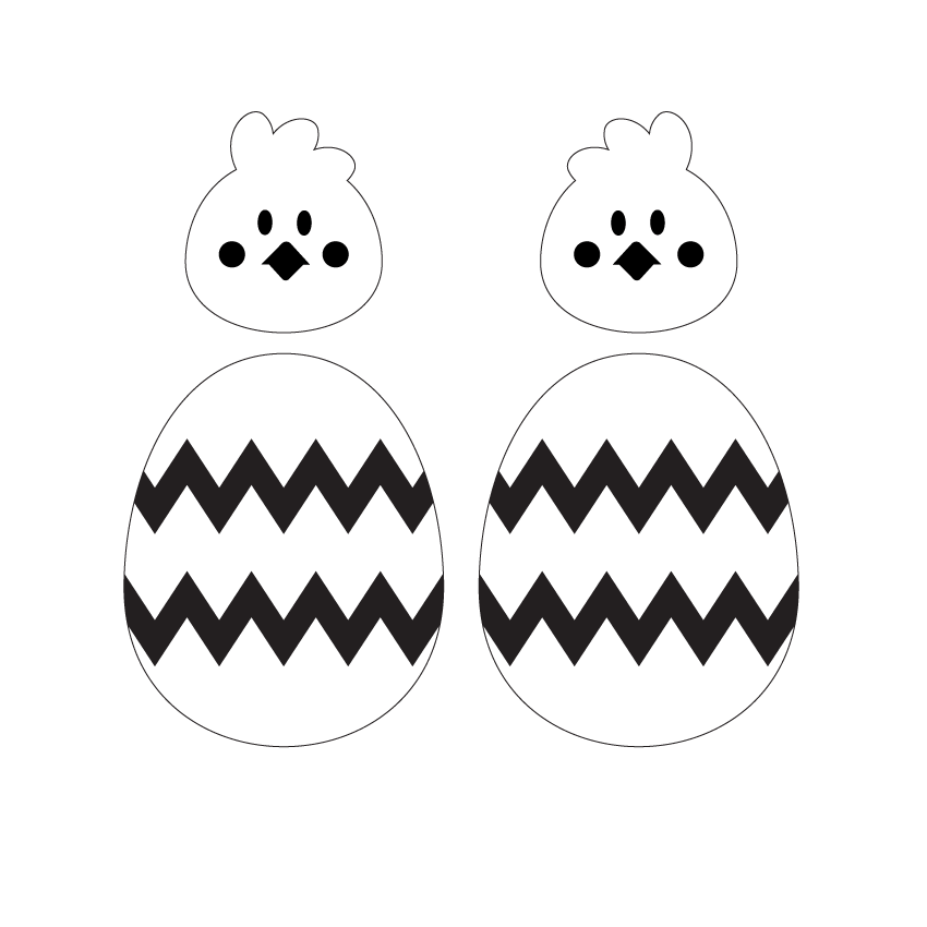 Crafty Cuts Laser Chicken and Egg Combo Duo - 2 Pair Set