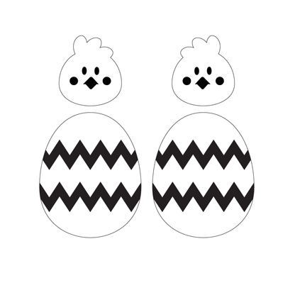 Crafty Cuts Laser Chicken and Egg Combo Duo - 2 Pair Set