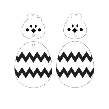 Crafty Cuts Laser Chicken and Egg Combo Duo - 2 Pair Set