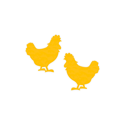 Crafty Cuts Laser Chook Cabochons - 2 Pair