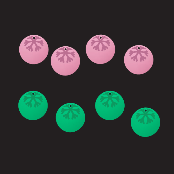 Crafty Cuts Laser  Chrisballs Duo - 4 pair mixed Set