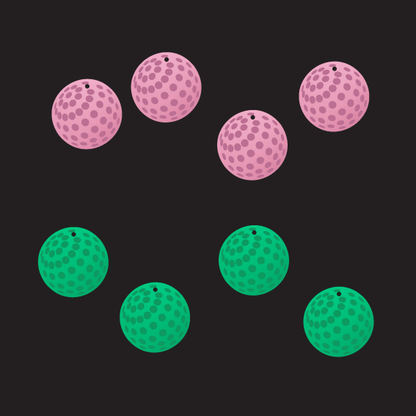 Crafty Cuts Laser  Chrisballs Duo - 4 pair mixed Set