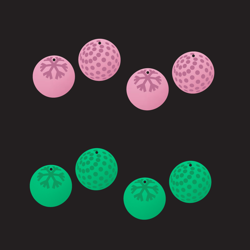 Crafty Cuts Laser  Chrisballs Duo - 4 pair mixed Set