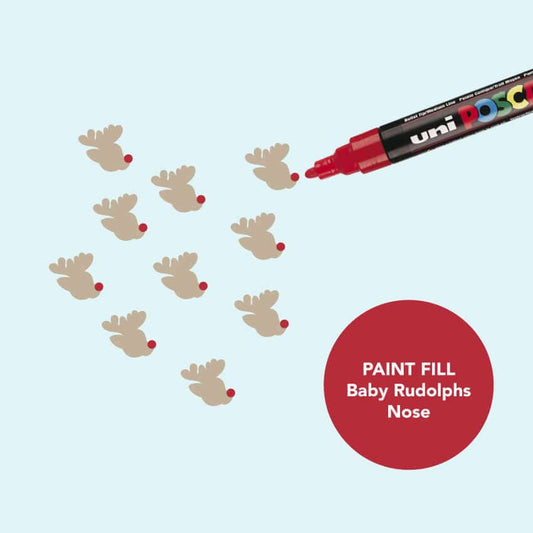 Crafty Cuts Laser © Christmas Cutie - Baby Rudolph - 10 Pairs