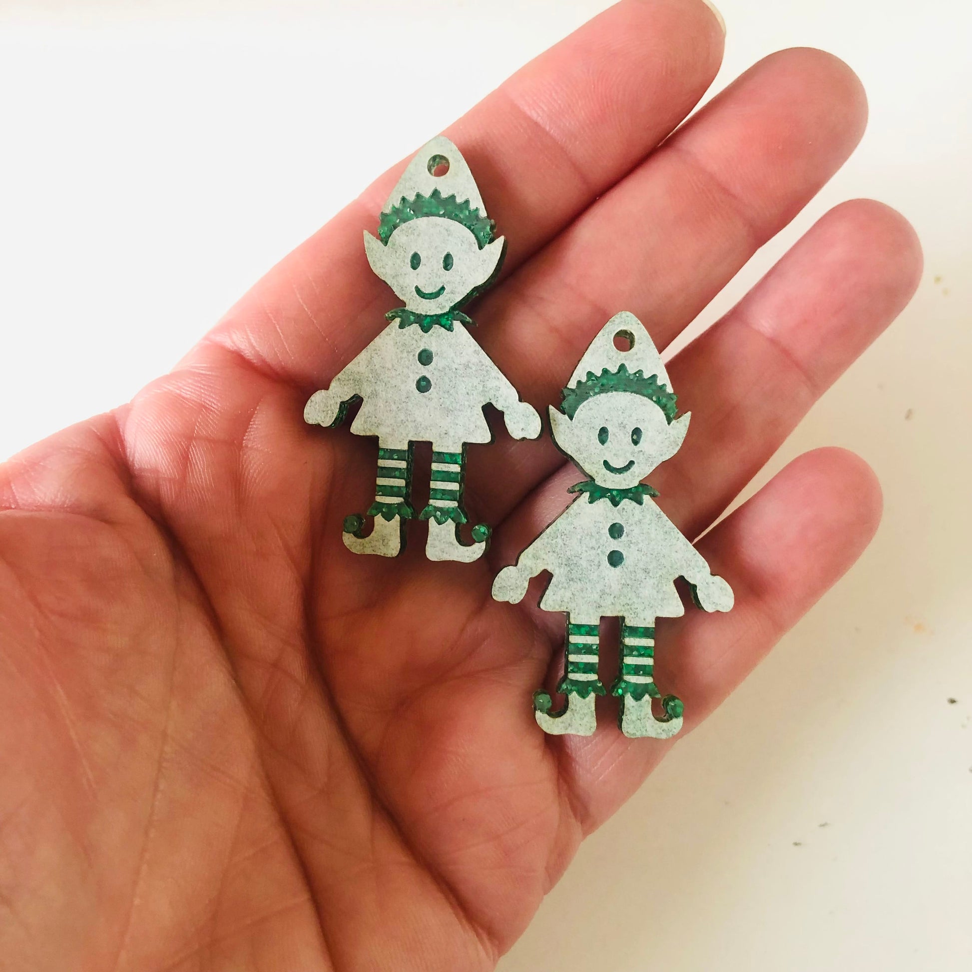 Crafty Cuts Laser  Christmas Elf Charms