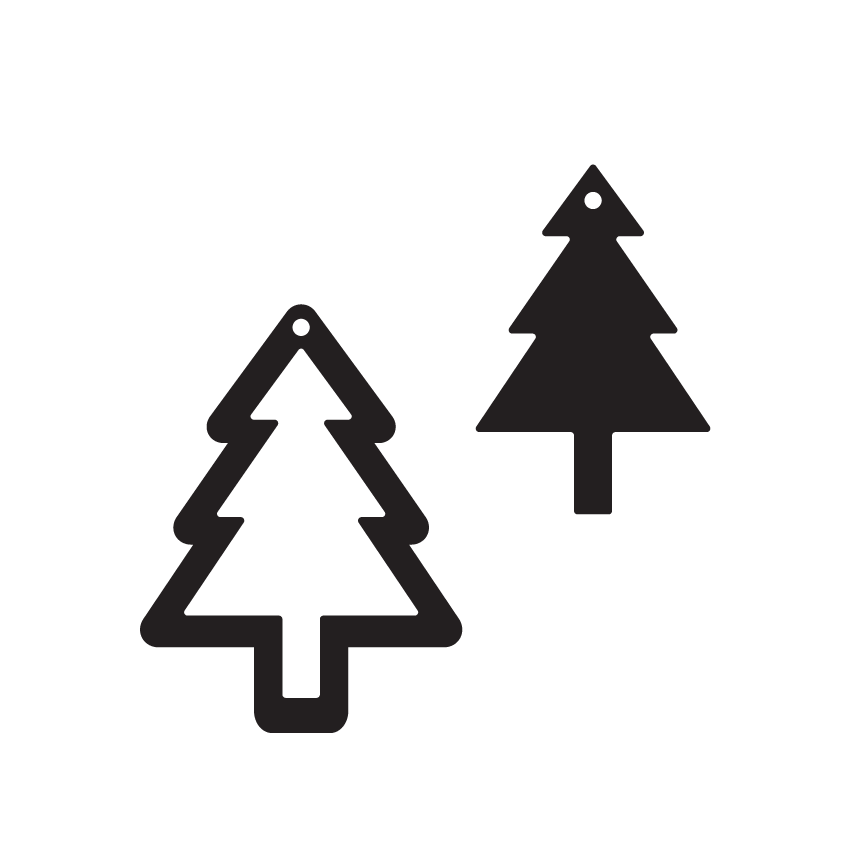 Crafty Cuts Laser Christmas Forest Duo - Mixed Colour Set