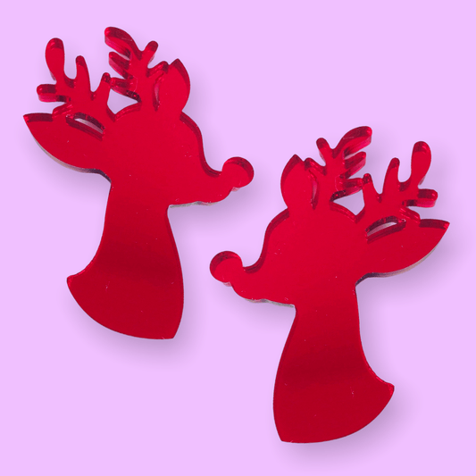 Crafty Cuts Laser CHRISTMAS: © Rudolph Charms - 2 Pair Set