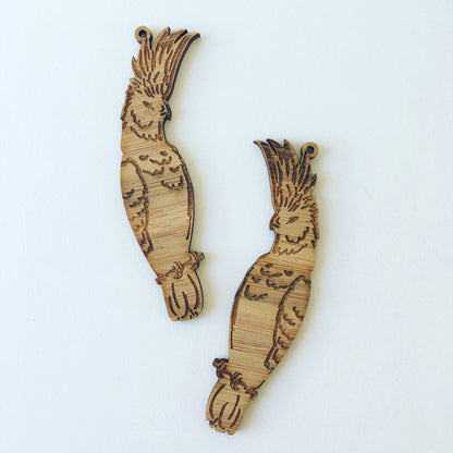 Crafty Cuts Laser © Cockatoo Duo - Bamboo -TWO PAIR