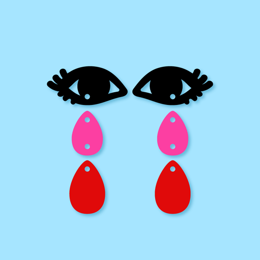 Crafty Cuts Laser Cry Baby Totem - 3 Pair Set