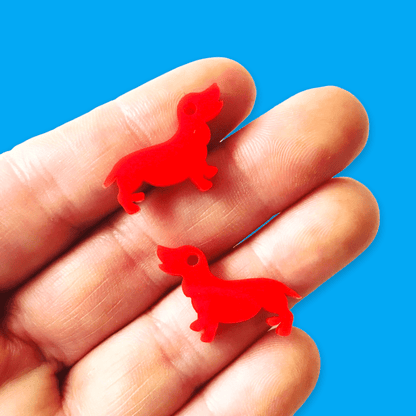 Crafty Cuts Laser Dachshund Charms - 5 Pairs