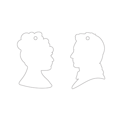 Crafty Cuts Laser  Darling and Rake Cameo Duo Charms