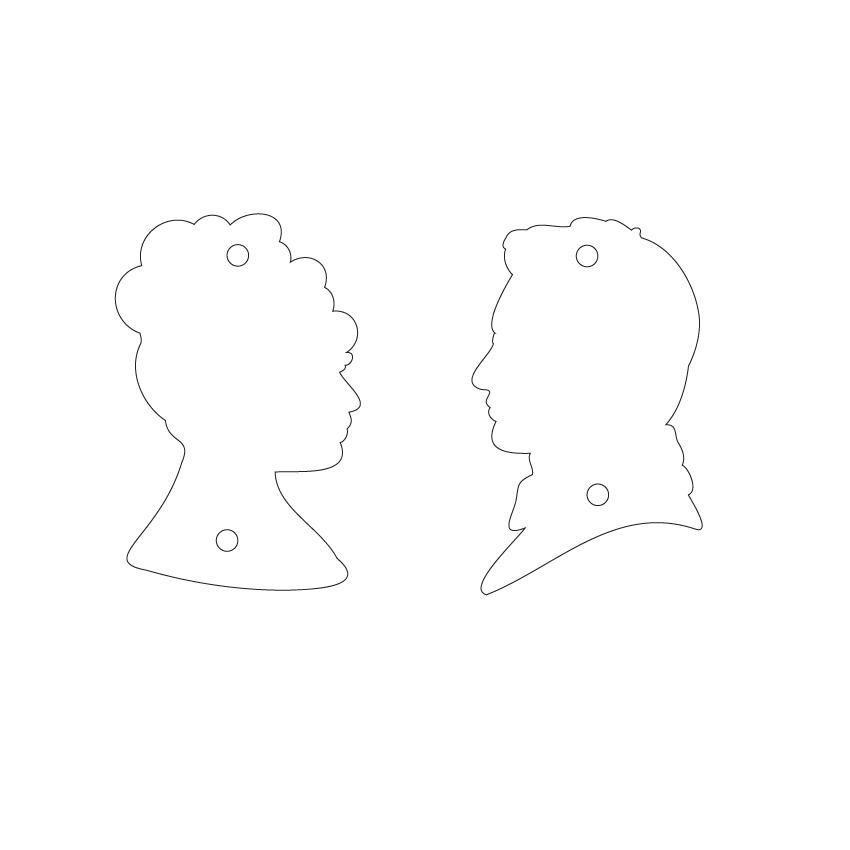 Crafty Cuts Laser  Darling and Rake Cameo Duo Charms