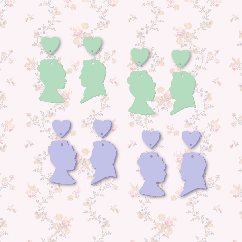 Crafty Cuts Laser  Darling and Rake Cameo Duo Charms