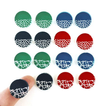 Crafty Cuts Laser Deluxe_ etched Deluxe:  Dots - 40mm - 2 Pairs