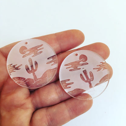 Crafty Cuts Laser Deluxe_ etched Deluxe: Picture Disc Charms - 2 Pairs