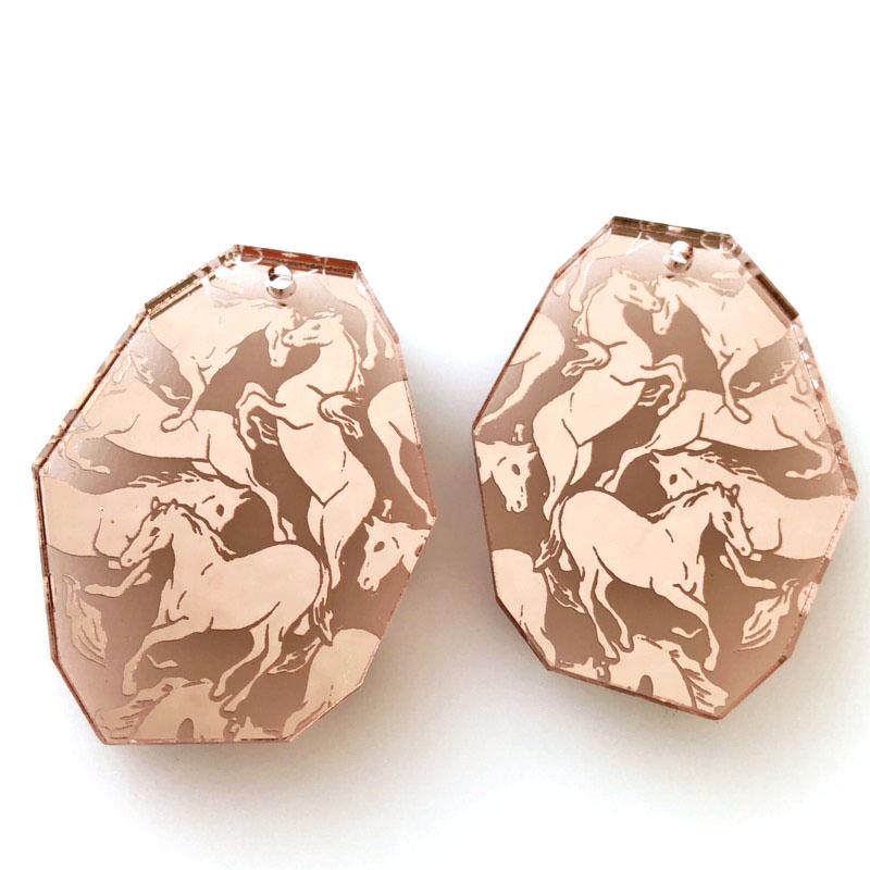 Crafty Cuts Laser Deluxe: Stampede Geo Chunk Charms - 2 PAIRS
