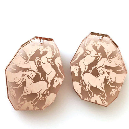 Crafty Cuts Laser Deluxe: Stampede Geo Chunk Charms - 2 PAIRS