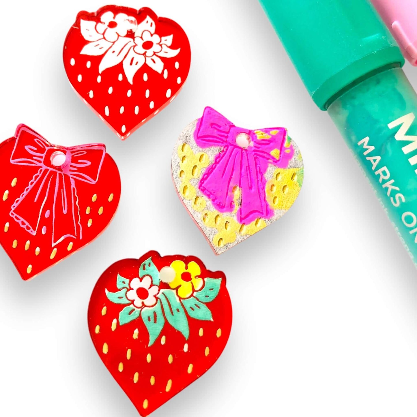 Crafty Cuts Laser  Deluxe Strawberry Cuties - 5 Pair Set