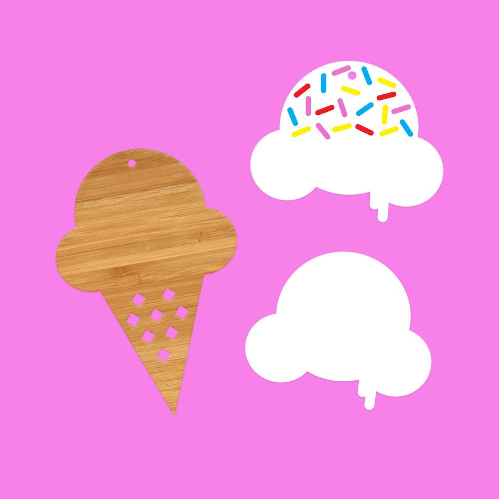 Crafty Cuts Laser © DIY Ice-cream Stacker - TWO PAIRS