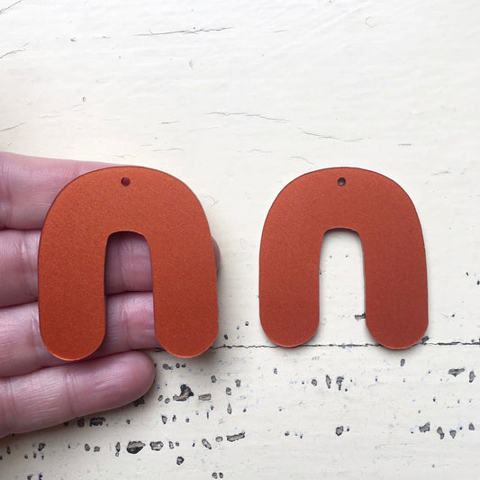 Crafty Cuts Laser Double U Statement Charms  - 2 Pair