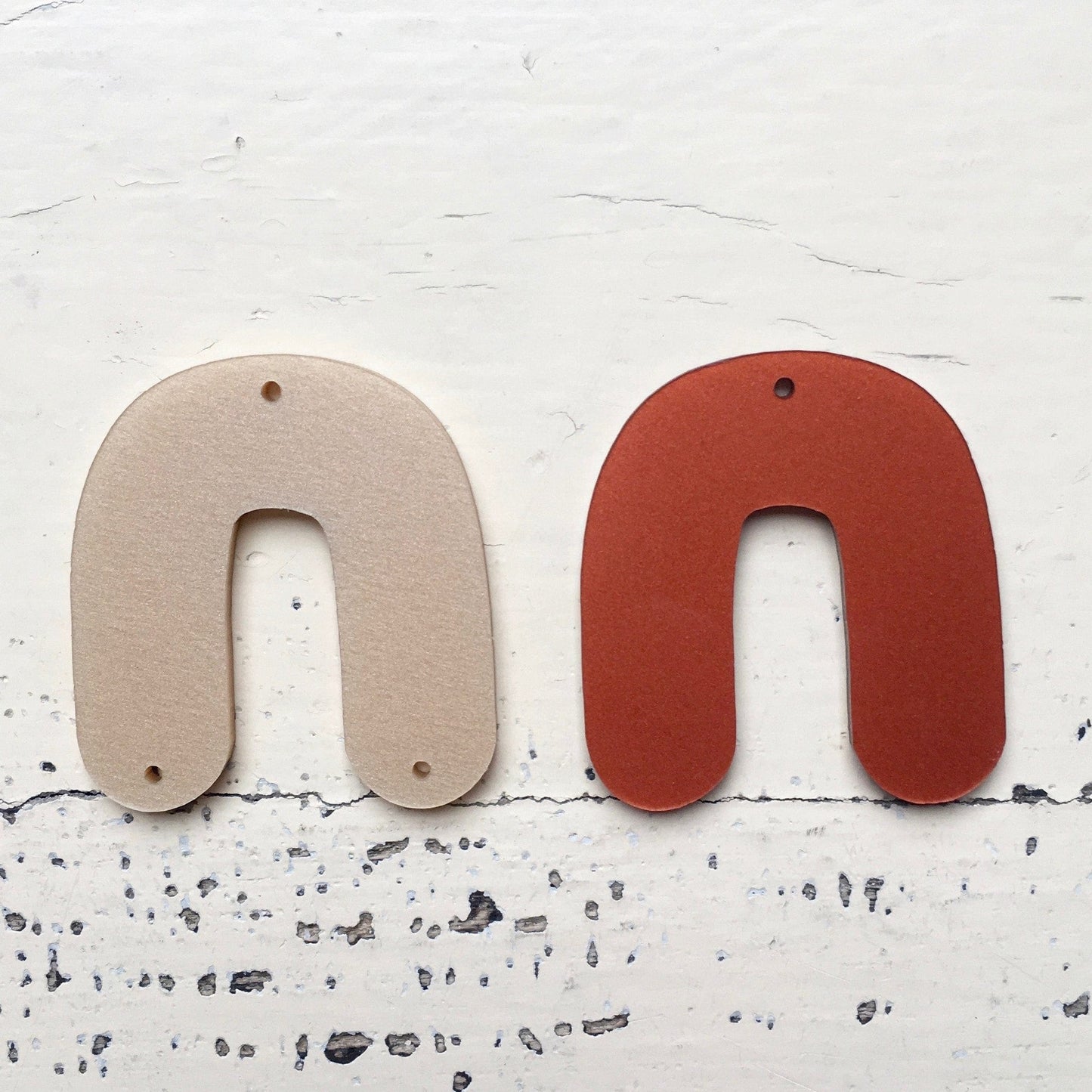 Crafty Cuts Laser Double U Statement Charms  - 2 Pair