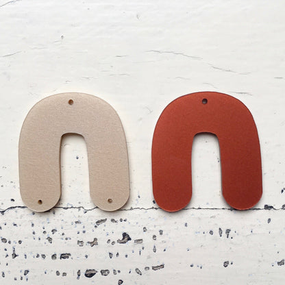 Crafty Cuts Laser Double U Statement Charms  - 2 Pair