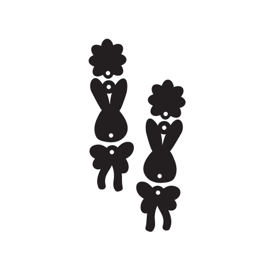 Crafty Cuts Laser Easter Totems - 2 styles - 3 Pair Set