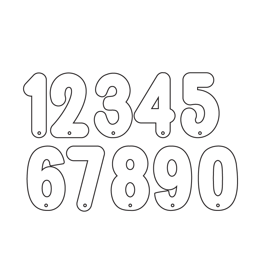 Crafty Cuts Laser Engraved Numbers -  One Pair Set