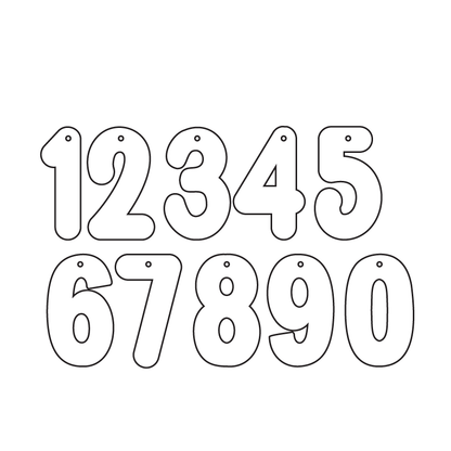 Crafty Cuts Laser Engraved Numbers -  One Pair Set